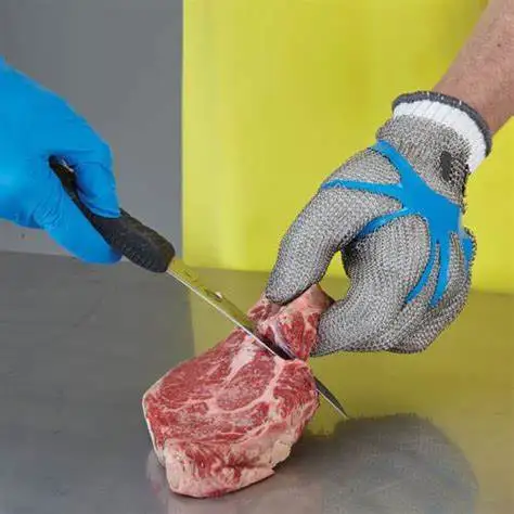 0.3mm plastic Polyurethane glove tensioners metal mesh glove tighteners