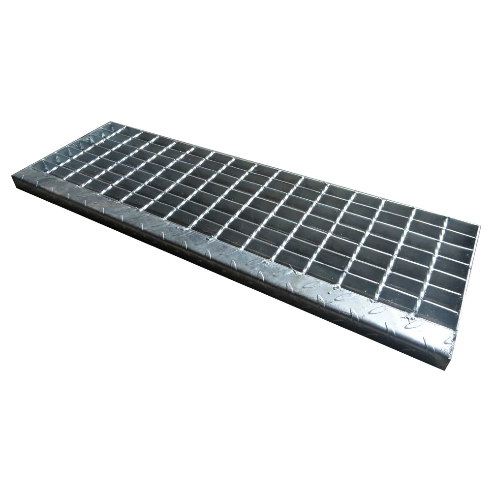 Industrial Outdoor Q235 Steel Grating Galvanized Metal Steps Steel Stair Tread perforated metal stair treads For Step Ladders