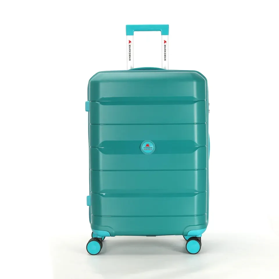 Unisex MARKSMAN Large Capacity Travel Case Pressure Resistant Anti-Wear Luggage Trolley Suitcase Set with Spinner Wheel TSA Lock