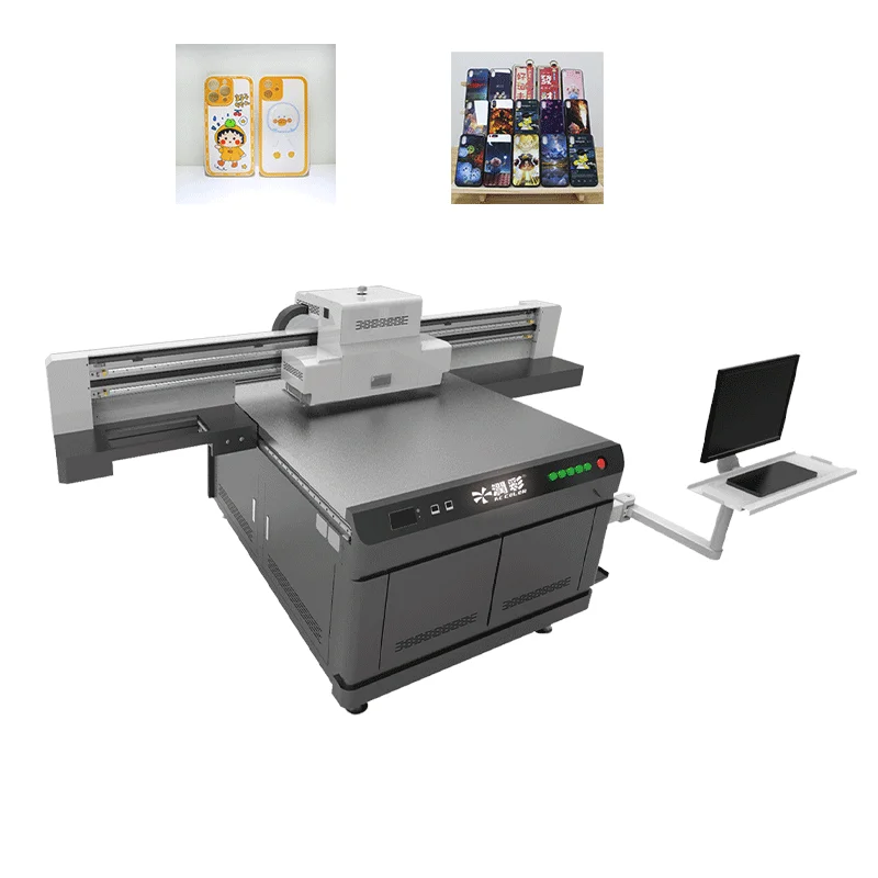 Plastic Leather PVC Flatbed Inkjet Printing Machine High Speed Industrial Varnish UV Inkjet Printer