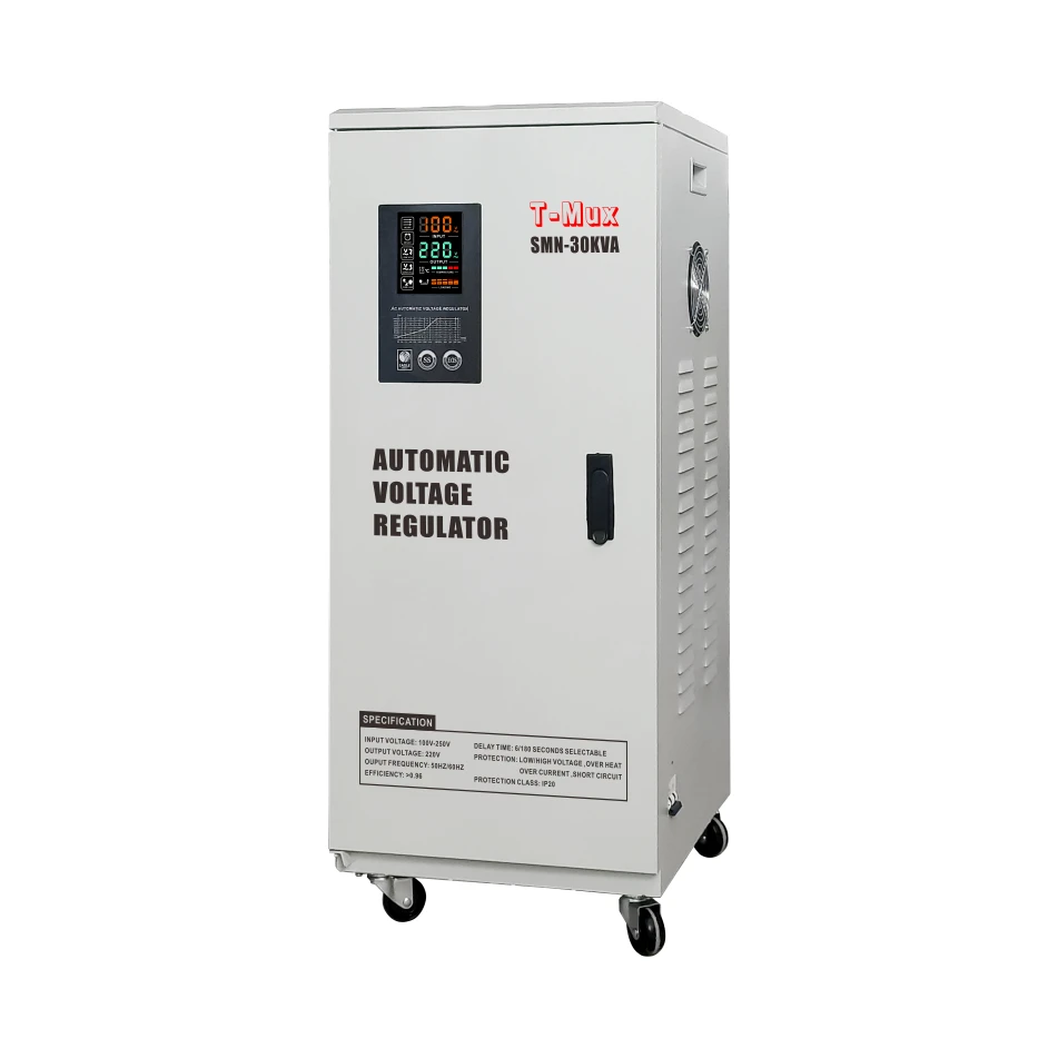 CE Approved SMN-30KVA SVC Single Phase Servo Motor Control 24KW AC Automatic Voltage Stabilizer/Regulator