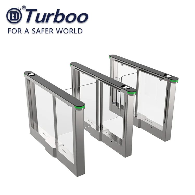 Turboo Automation Electronic Baffle Gate Swing Barrier Turnstile for Building Entrance