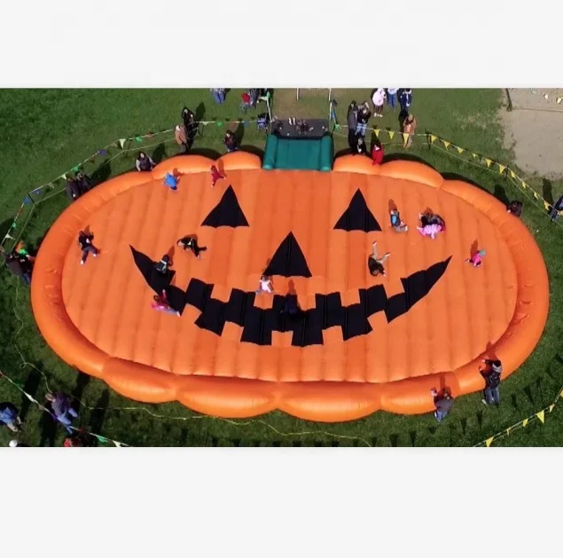 WINSUN World Largest Inflatable Pumpkin Jumping Pad, Kids Playground Inflatable Jumping Pillow