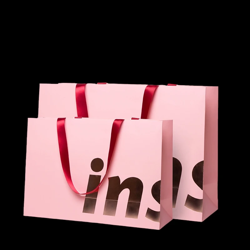 
Eco-friendly Custom Logo Shopping Paper Tote Bags with Handle Durable Handbag for Storage/Gifts/Boutique 