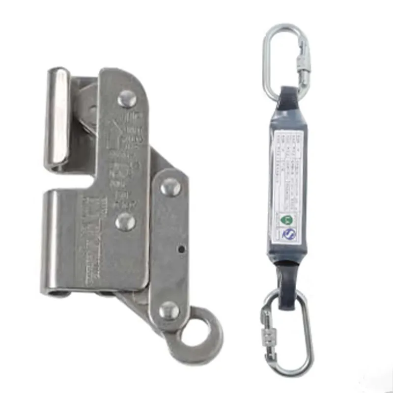 ANT5PPE 10mm Removable Steel Wire Rope Grab Fall Protection Self-Locking Device Climbing Industrial Construction with Carabiner