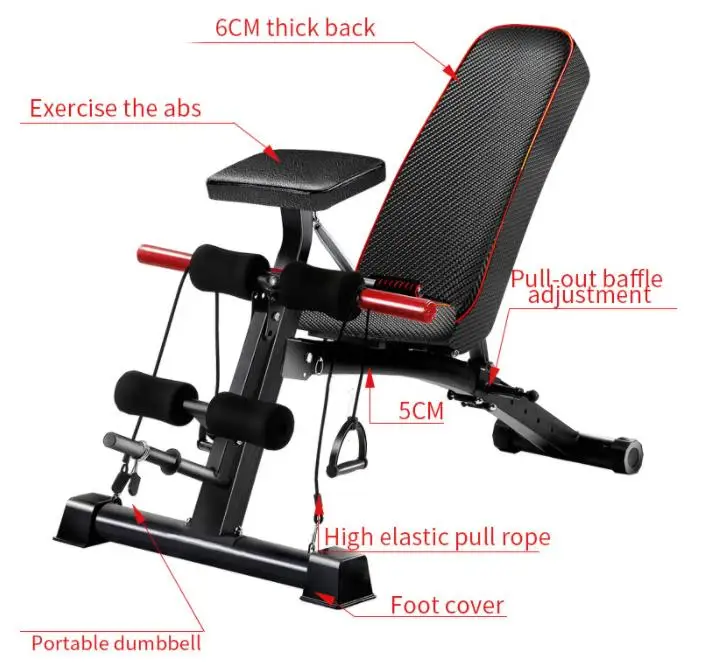 Multi function adjustable commercial gym equipment incline weight bench dumbbell bench