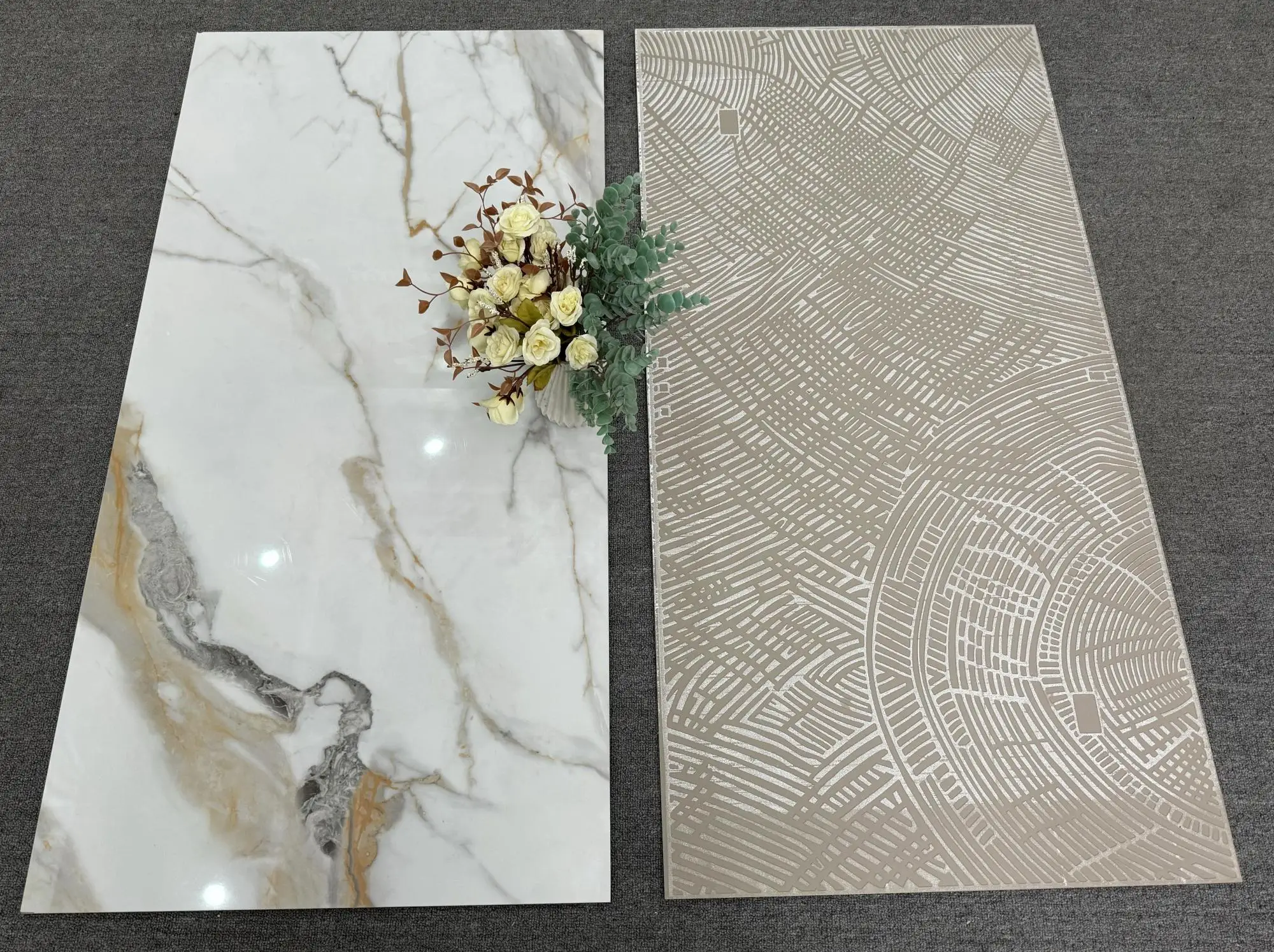TORCH factory direct sale new design luxury porcelain tile glazed polished high gloss 3d wall tile ceramic marble like tile