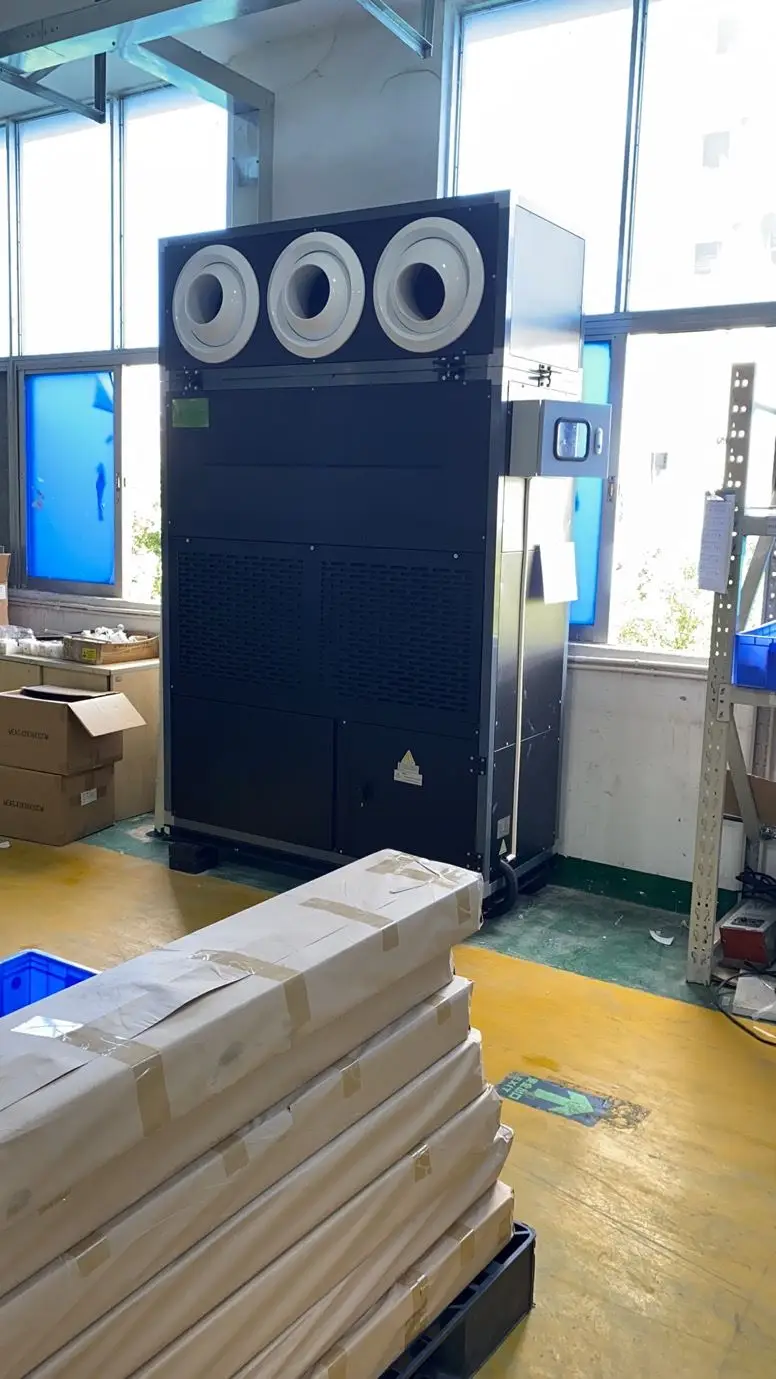 ROUND SUPPLY AIR CHILLED WATER AHU AIR HANDLING UNIT 10750CFM 183KW WITH HEATING HOT WATER COIL