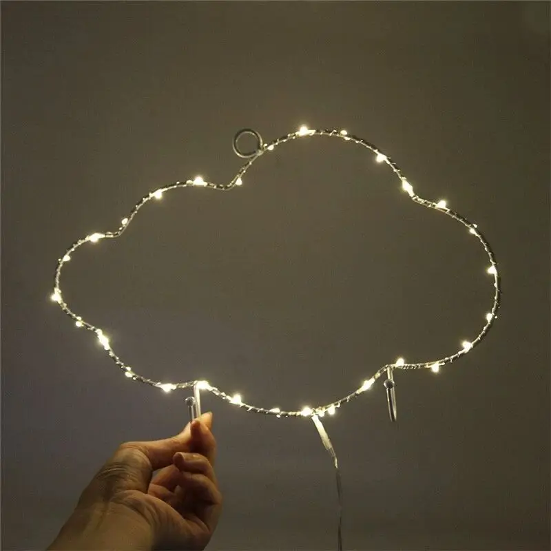 
iron star moon xmas tree rice led light decoration for holiday festival 