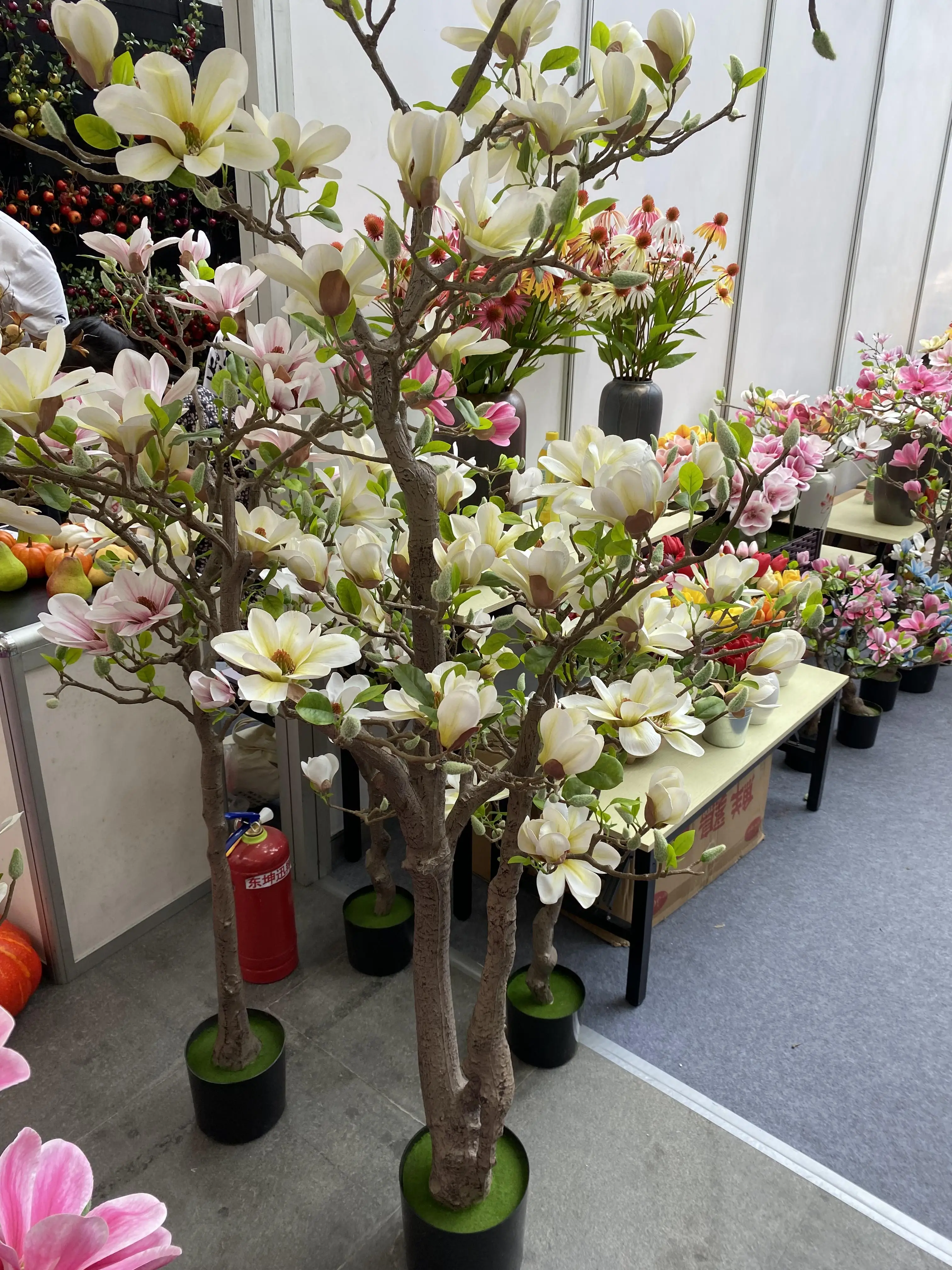 F85 Simulation Magnolia Tree Indoor And Outdoor Decoration Decoration Magnolia Wedding Hotel Shopping Mall Exhibition Hall