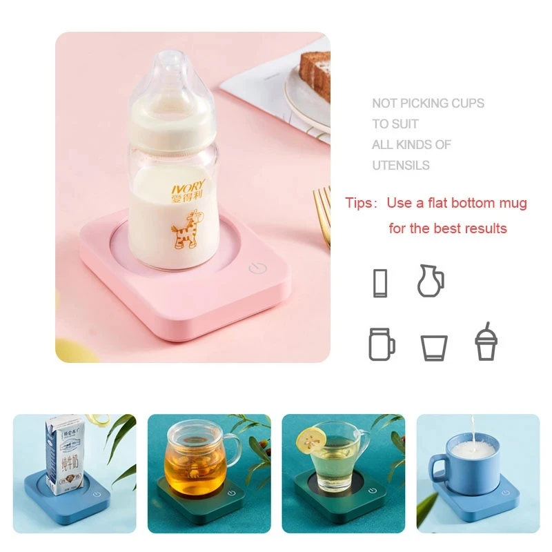 Smart Cup Heater Mini Portable Thermostatic Heating Coaster Mat Electric Hot Tea Makers Desktop Heater Hot Milk Machine 220V