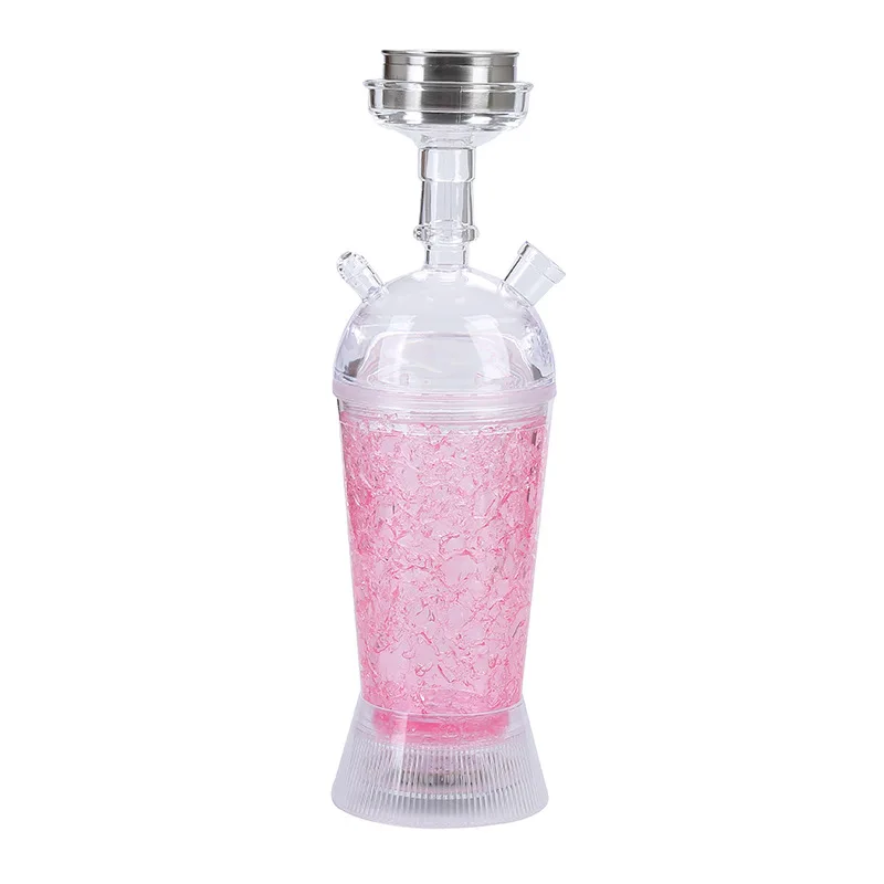 2023 Vapruz Hot Sell Wholesale Custom Logo Cheap Travel Hookah Led Light Plastic Car Chicha Portable Shisha Bottle Hookah