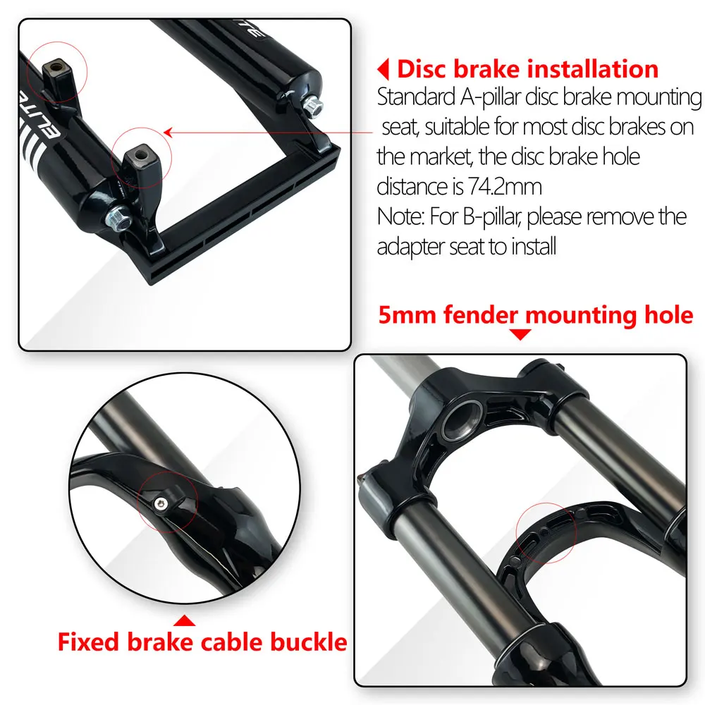 Magicbros Aluminum Alloy Lockable 26 27.5 29 inch Mountain Bike Bicycle Mechanical Fork with Low Price India