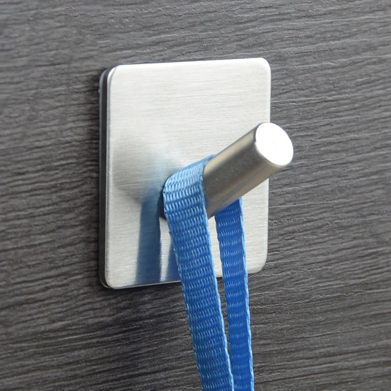 
Removable Self Adhesive 304 Stainless Steel Bathroom Rustproof Towel Robe Hooks 