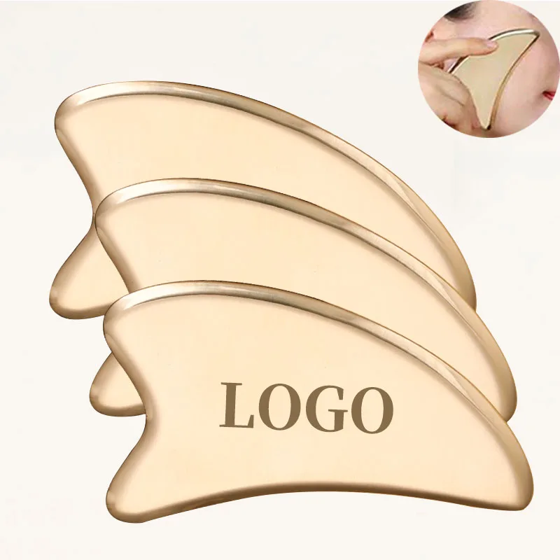 gua sha facial tool natural jade stone  Board Custom Logo Authentic Jade Facial Massager Heart Shaped Gua Sha copperplate
