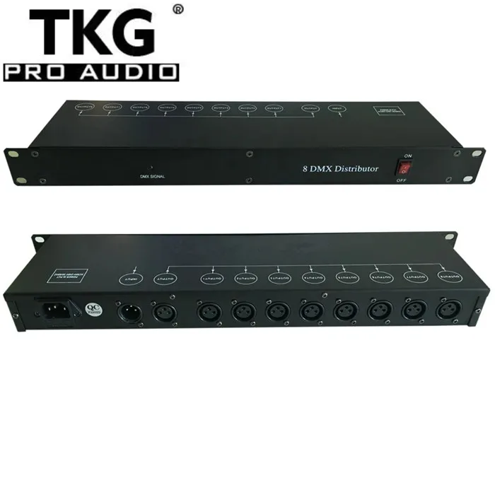 TKG stage light 8 ways 8 channel dmx splitter