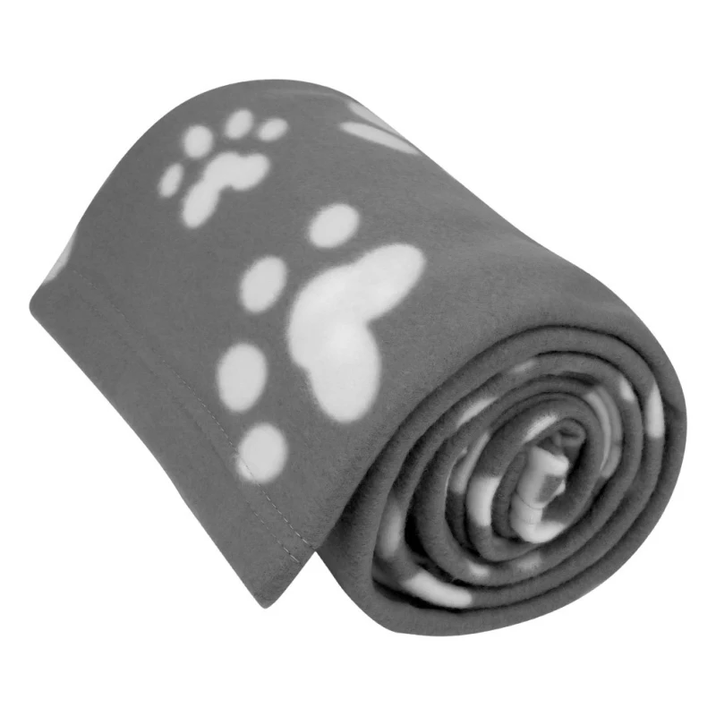 
BSCI Customized Printing Warm Paw Print Puppy Fleece Soft Blanket Beds Mat Pet Dog Cat Paw Printed Fleece Blanket Mat 