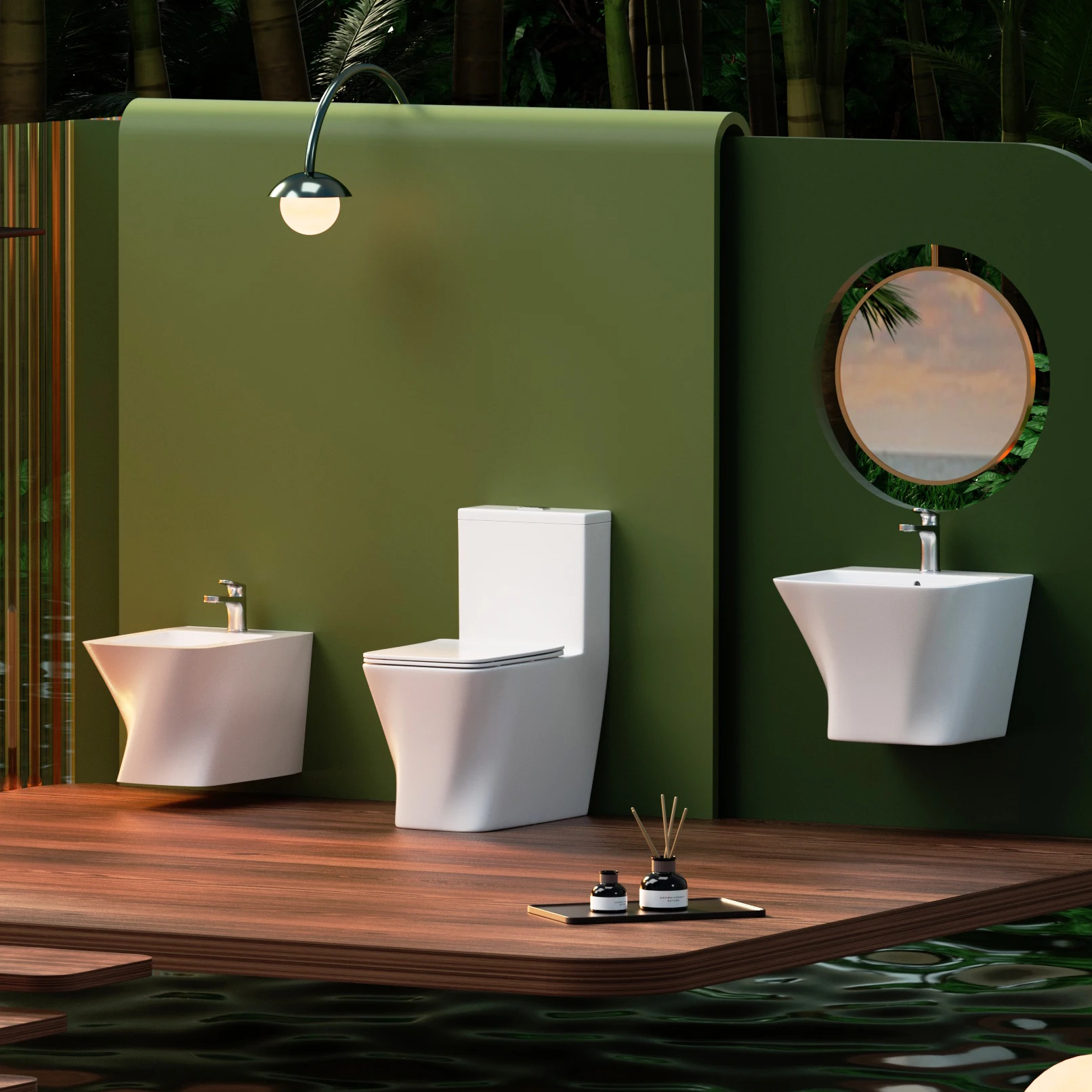 Cosygrace Matte Color Sanitary Ware Bathroom Water Closet Floor Mounted One Piece Toilet Inodoro Ceramic Color Toilet Bowl