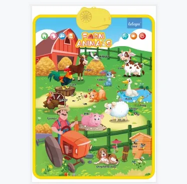 Multi-Language Talking Poster ABC Alphabet  educational interactive talking poster chart toy