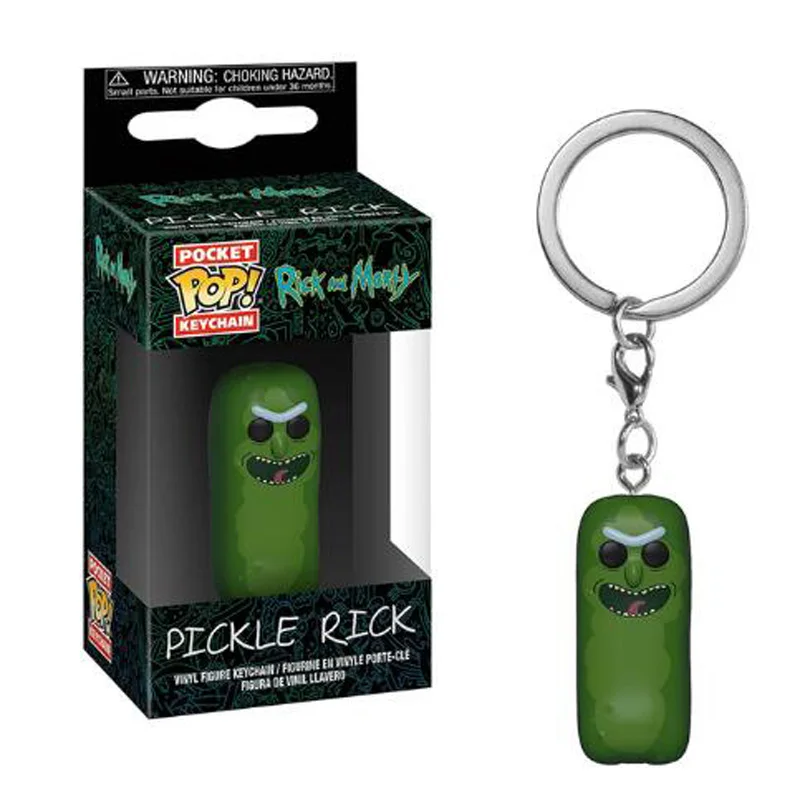 Funko Pocket Pop Keychain Pickle Rick Action Figure Keychain Toys