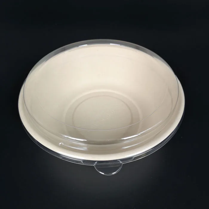 32 ounce sugar cane pulp bowl with dome lids