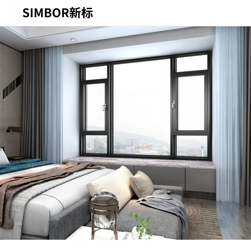 Broken bridge Wind pressure resistance level 9 outside open aluminum window