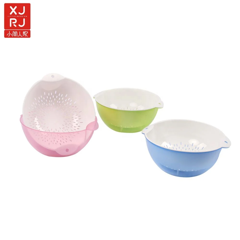 kitchen fruit vegetable colorful small size round shape kitchen colander sink sieve