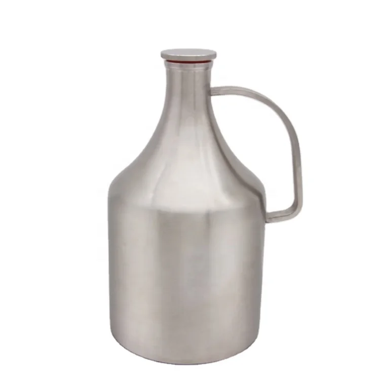 
2L wine bottle big empty stainless steel beer growlers alcohol bottles 