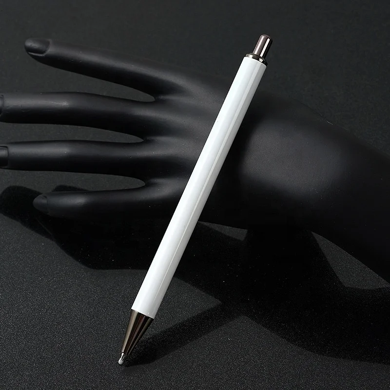 Heat Transfer Sublimation Epoxy Stainless Steel Retractable White Ballpoint Pen for Advertising Gift