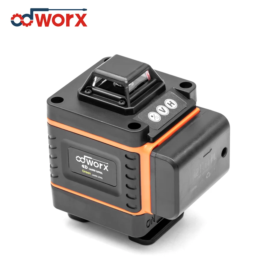 Лазерный уровень ODWORX 16 линий поворот на зеленую линию 4D самонивелирующийся 360 градусов горизонтальный и вертикальный супермощный Нивелир настенный лазерный