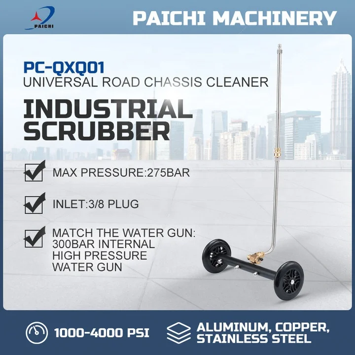 Pacha hot selling universal floor scrubber road floor and car chassis cleaning surface cleaning flat cleaner