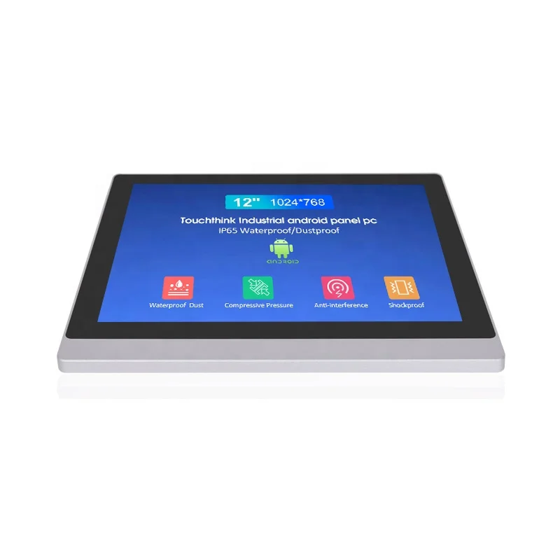 Custom wholesale android industrial panel computer all in one computerpc 12 inch desktop pc adjustable