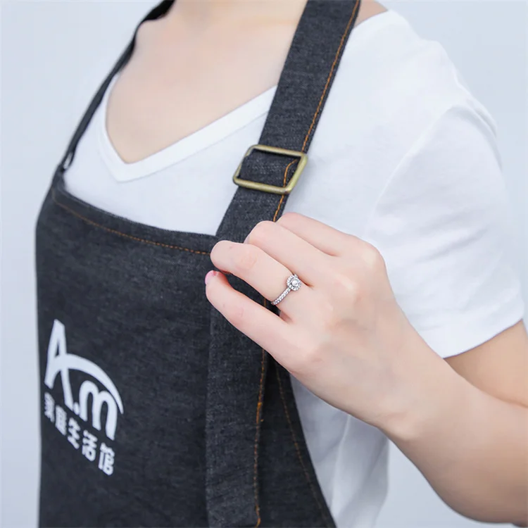 wholesale nail tech stylist girls blue cooking shef apron sublimation  blank custom logo grey aprons for different jobs