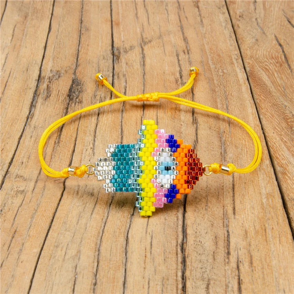  Новый стиль Bomenian красочные Pulseras Miyuki бисер глаз Браслеты