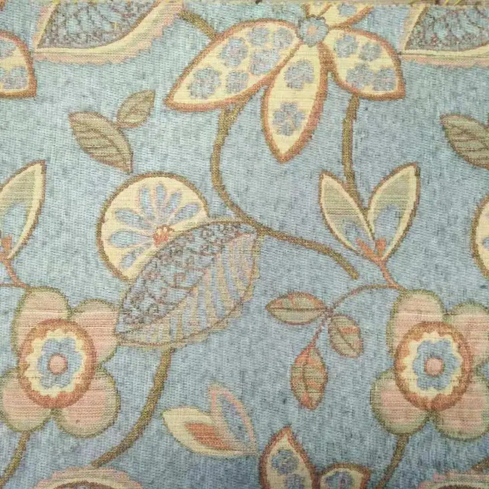 Custom Pattern upholstery fabric stock Microfiber Chenille Jacquard fabric sofa cover  custom morden