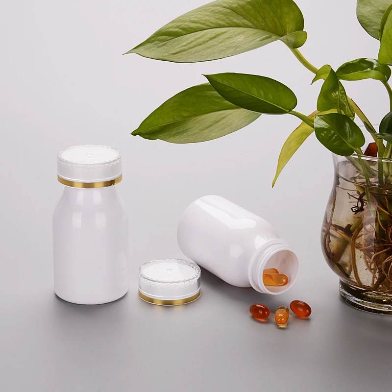 Tablet Pill Filling Counting Bottling Machine 150ml 5oz Plastic Pill Bottles With Customized Label From Customer And Screw Cap