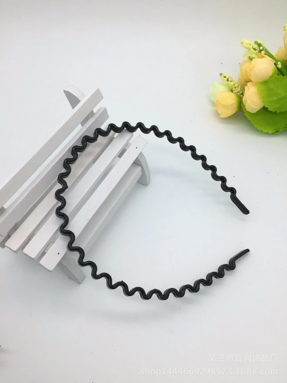 Fashion Wave Mens Women Unisex Black Wavy Hair Head Hoop Band Sport Headband Hairband metal hair band for men headband