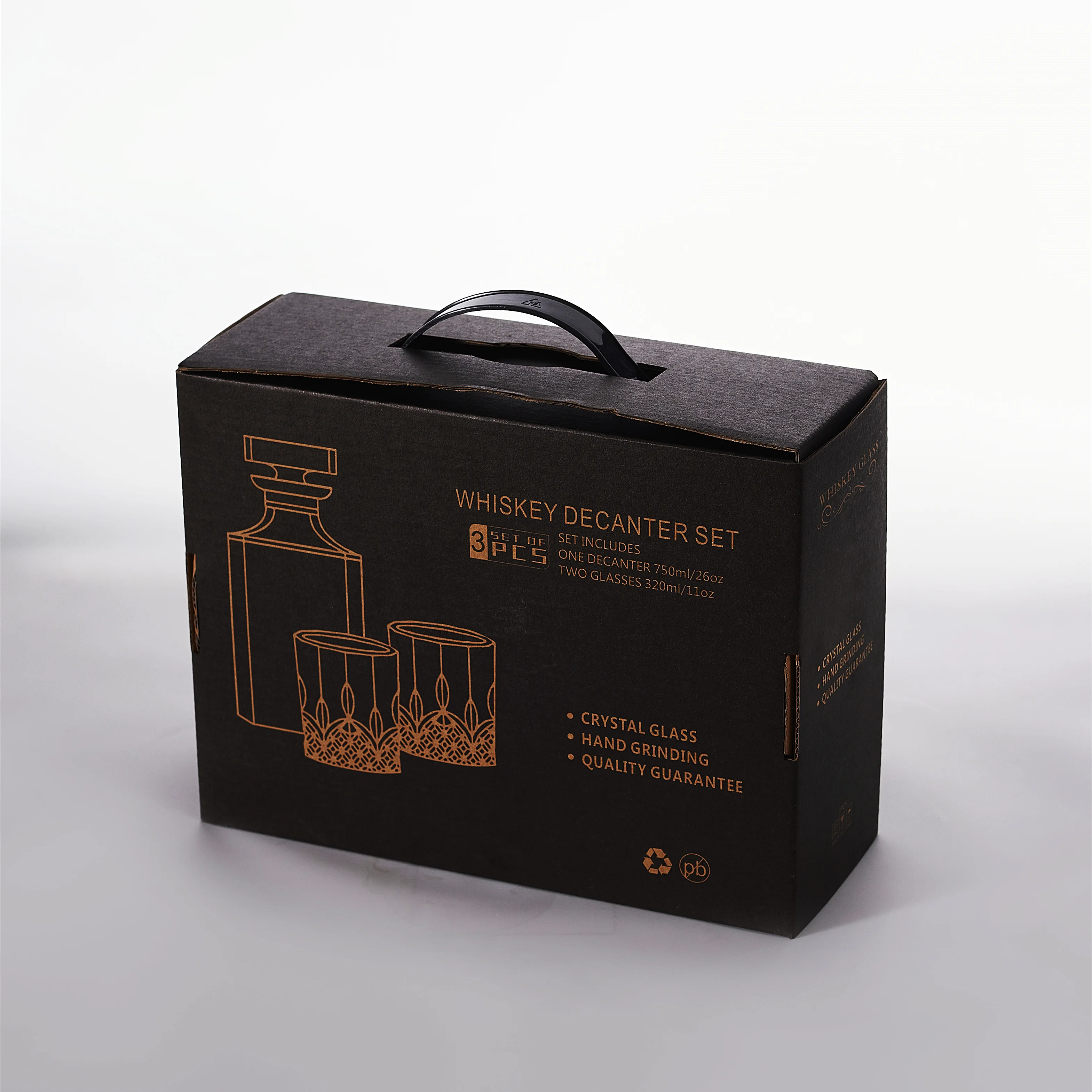 Wholesale Creative Bourbon Crystal 750ml Wine and Whisky Decanter with Logo