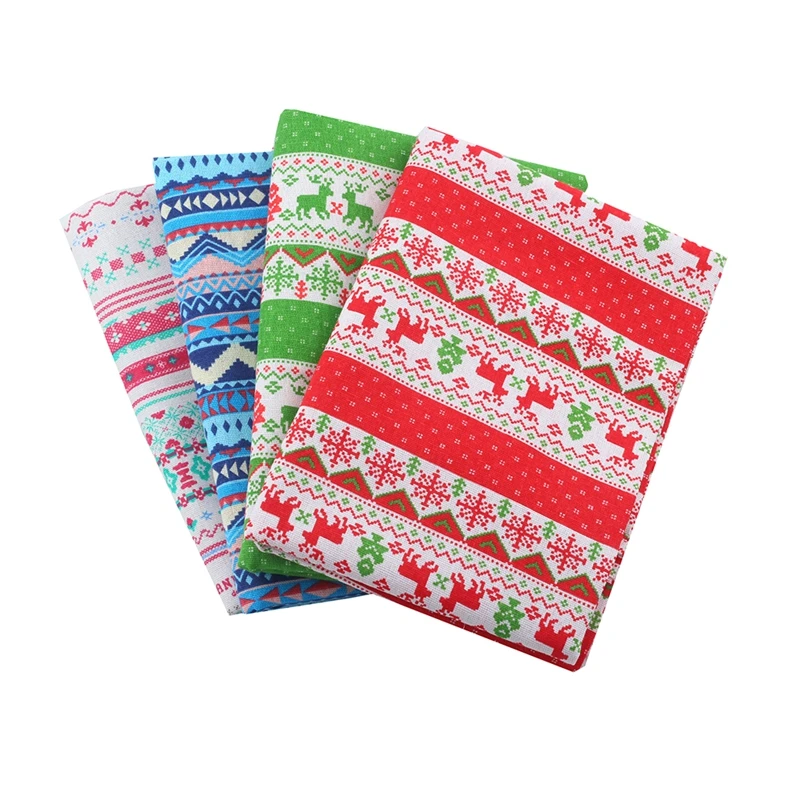 Bohemia Style Linen Fabric Zakka Cloth DIY Textiles For Home Decoration Handicrafts