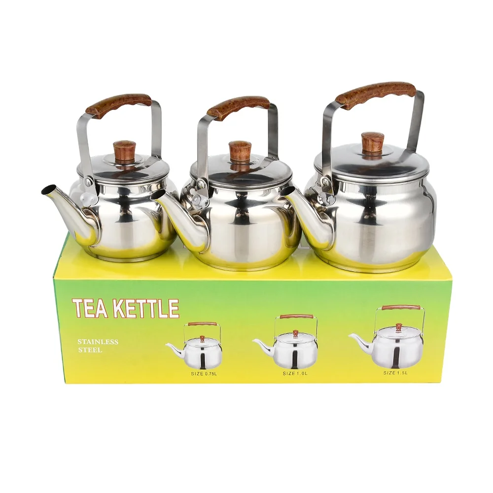 gas stove stainless steel water kettle/tea pot/Hot selling  stainless steel drum shape goose neck tea coffee kettle