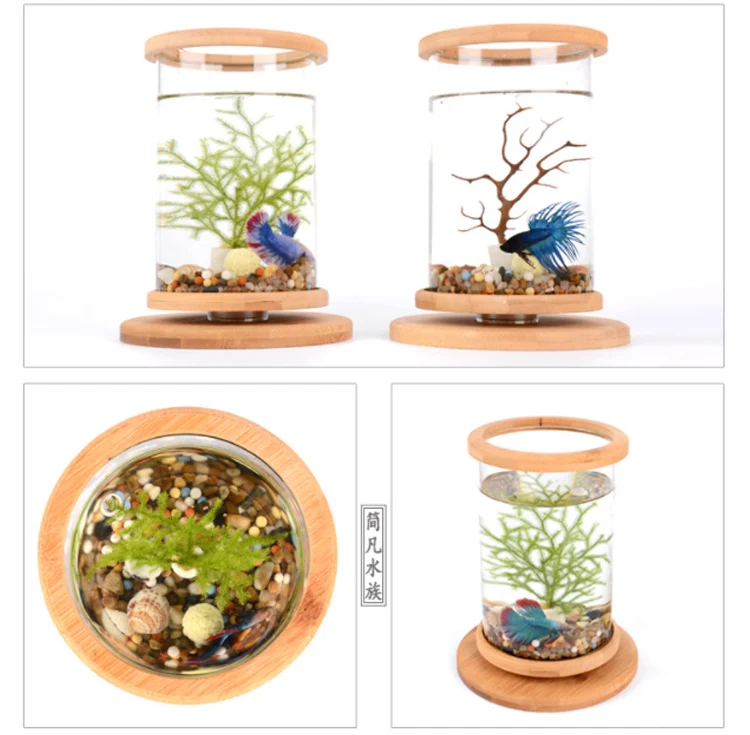 Усиленный аквариум Micro View поворотный для спальни Mini Betta прозрачная стеклянная