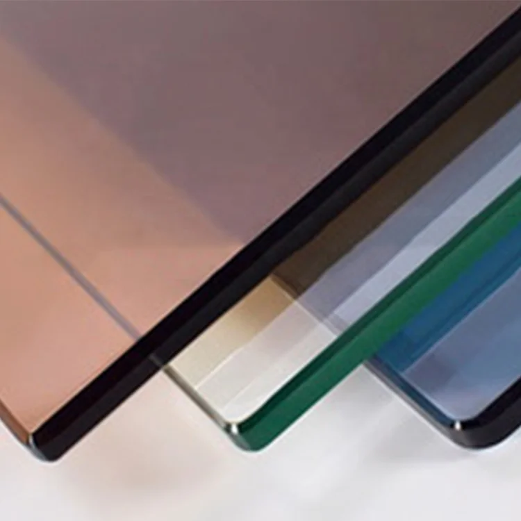 universal 4/6/8/10/12mm clear colorful custom tempered float glass sheet price