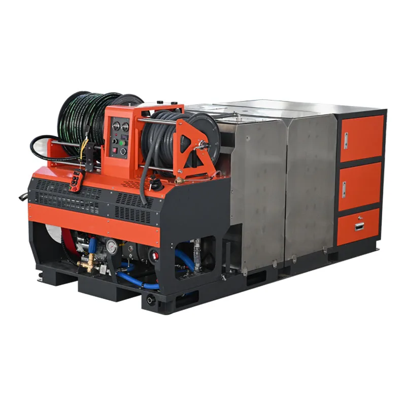 AMJET latest 1000 liter water tank German pump wireless start single cylinder gasoline engine sewer cleaning machine