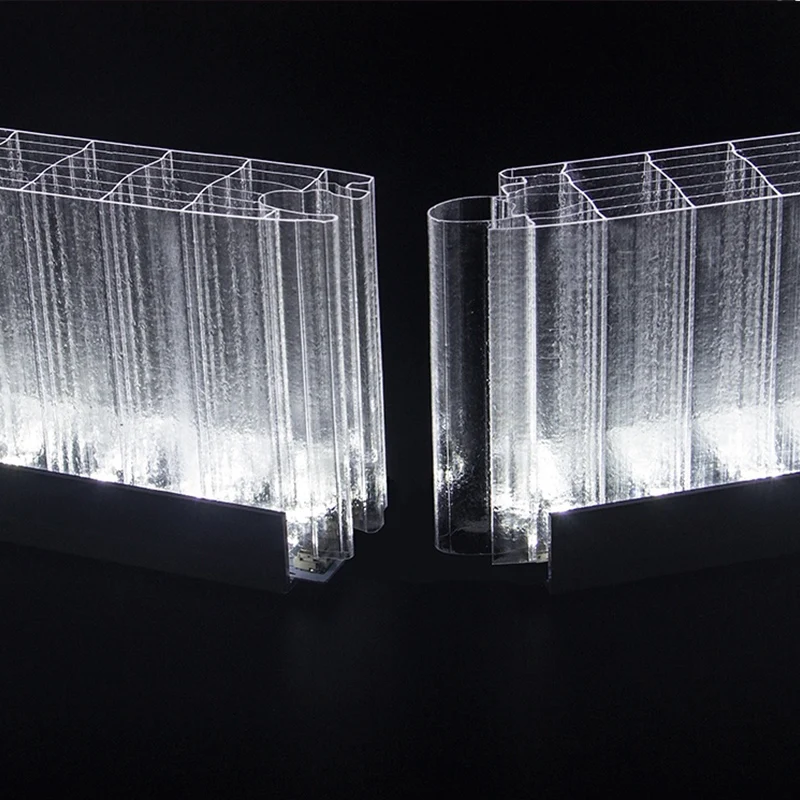 30mm 40mm 50mm clear polycarbonate hollow sheet pc interlocking panels for building wall