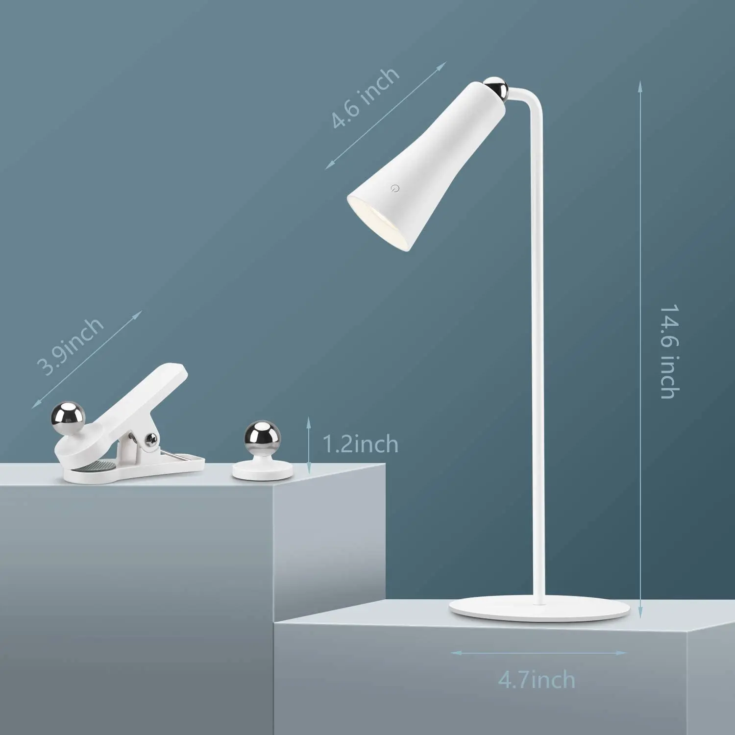 
3 in 1 Multi-Function LED Desk Lamp 4000K Portable Rotate 360 degrees Rechargeable Large Capacity Low Consumption flashlight 