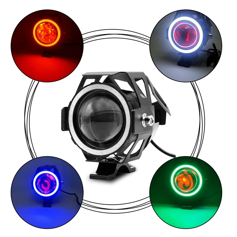 Led Motorcycle Headlight 1200lm Moto Spotlight U7 Driving Fog Spot Head Light Motorcycle Lighting System