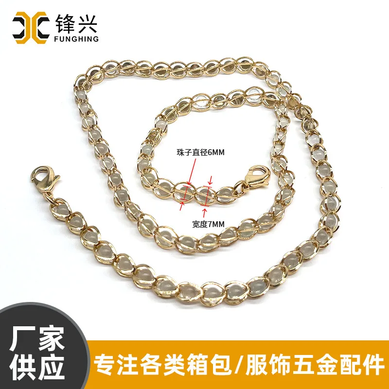 DIY melon seed pearls single shoulder bag chain buy metal bag lady handbag shoulder belt bag accessories wholesale