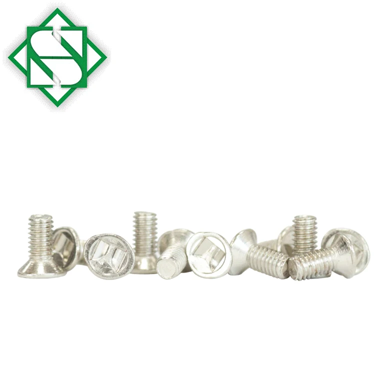 Никелированный финишный винт с плоской головкой для защиты от