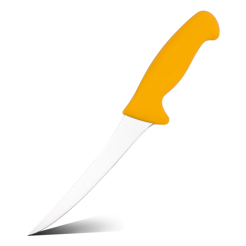 Tuobituo Sharp German 1.4116 Stainless Steel 6 Inch Forged Kitchen Curved Boning Knife Plastic Handle