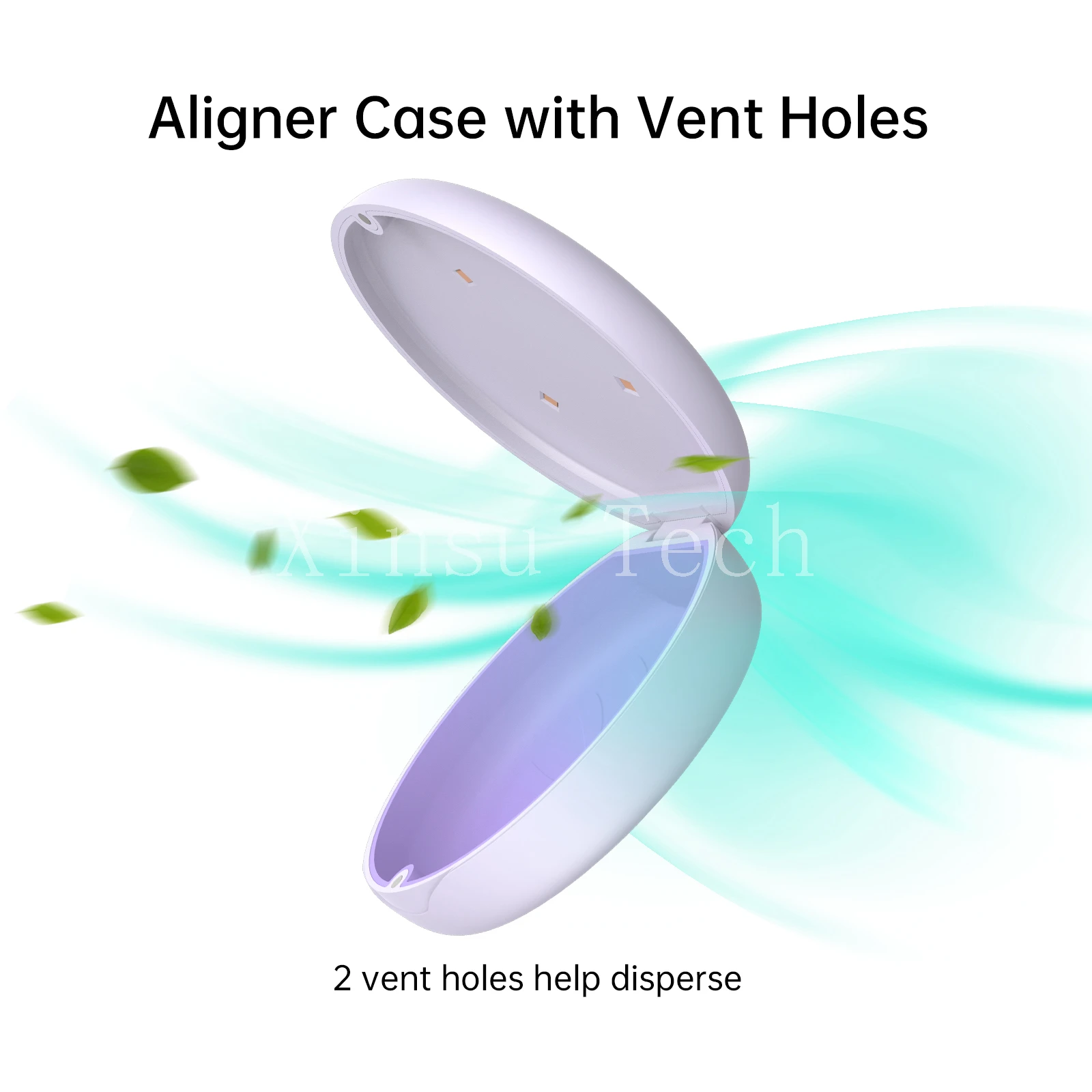 Orthodontic Retainer Case,UVC Brace Sterilizer Box, Invisible Brace Slim Battery Powered for Invisalign Aligner Retainer Holder